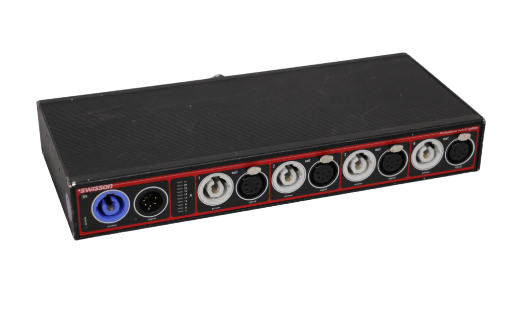 Swisson XSH Hybrid 1 auf 4 DMX/Powercon Splitter